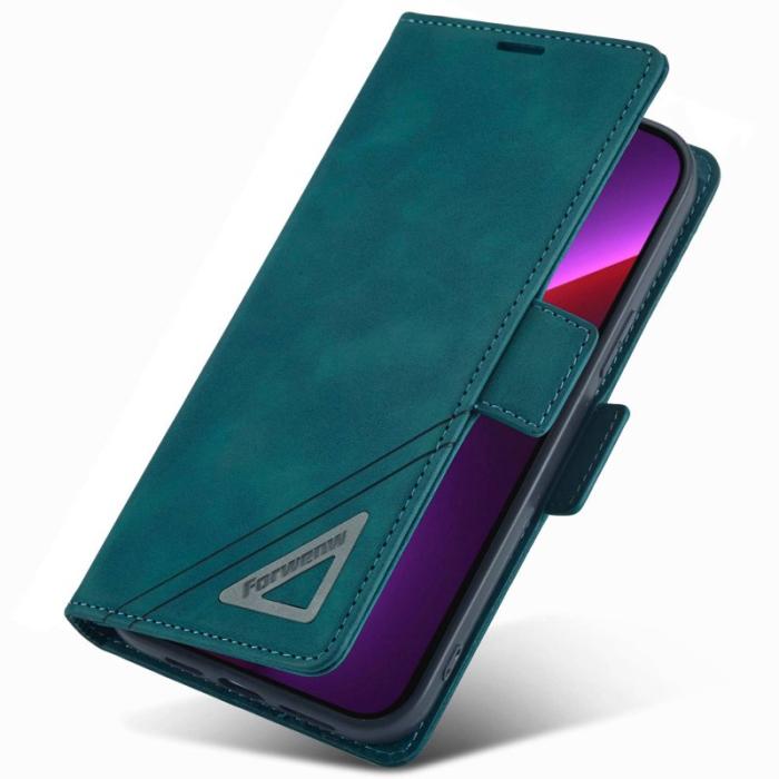FORWENW - FORWENW F3-Series iPhone 14 Plus Plånboksfodral Konstläder - Cyan