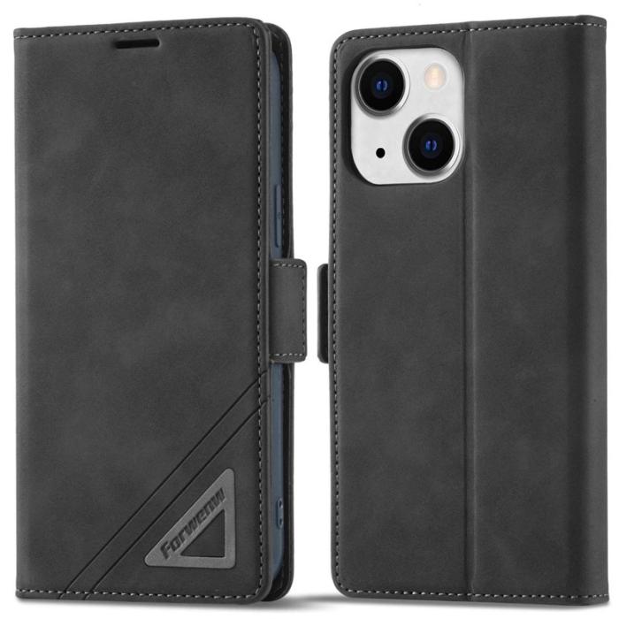 FORWENW - FORWENW F3-Series iPhone 14 Plus Plånboksfodral Konstläder - Svart