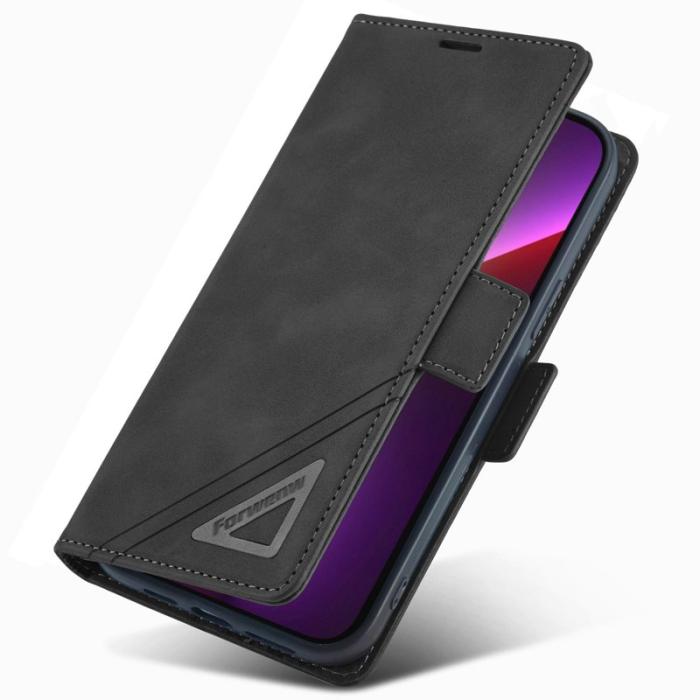 FORWENW - FORWENW F3-Series iPhone 14 Plus Plånboksfodral Konstläder - Svart