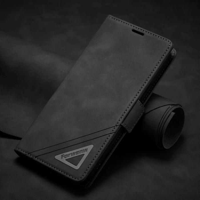 FORWENW - FORWENW F3-Series iPhone 14 Plus Plånboksfodral Konstläder - Svart