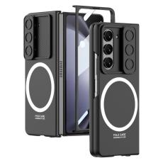 GKK - GKK Samsung Galaxy Z Fold5 Fodral &Auml;kta l&auml;der - Svart
