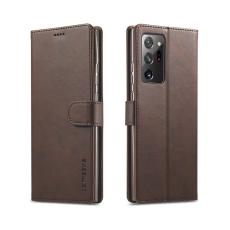 LC.imeeke - LC.IMEEKE Pl&aring;nboksfodral f&ouml;r Samsung Galaxy Note20 - Konstl&auml;der - Brun