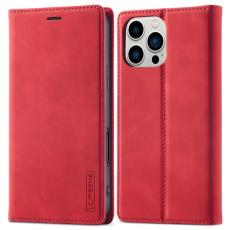 LC.imeeke - LC.IMEEKE iPhone 16 Pro Pl&aring;nboksfodral Konstl&auml;der- R&ouml;d