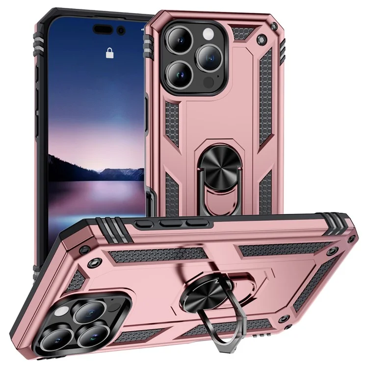 iPhone 16 Pro Max Mobilskal Anti-drop med Kickstand - Roséguld | 2353 | AlltMobil