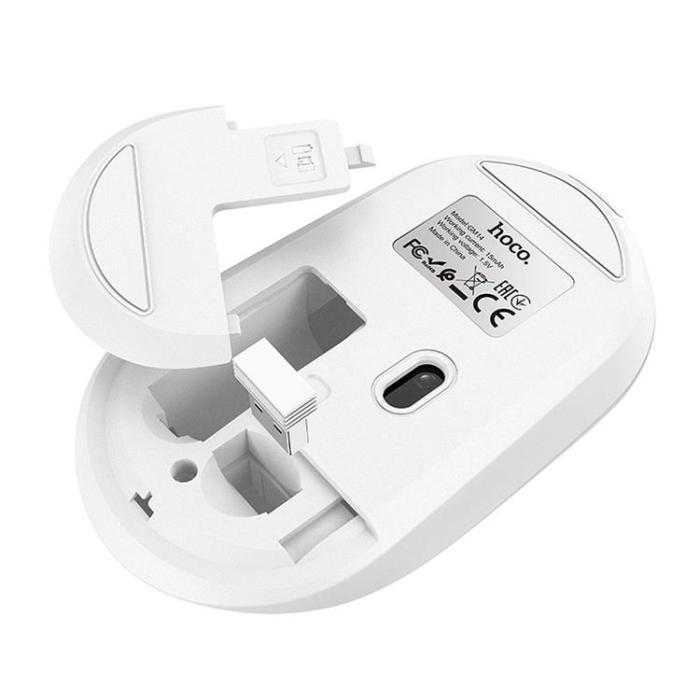 Hoco - Hoco Trådlös Datormus 2.4G 1200 DPI GM14 - Vit