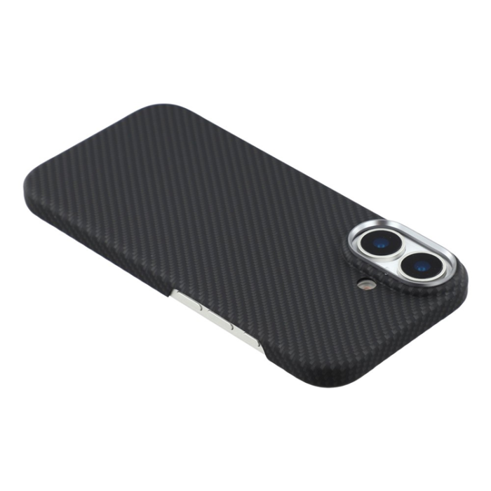 A-One Brand - iPhone 17 Mobilskal MagSafe Carbon Fiber - Fin Linje Svart
