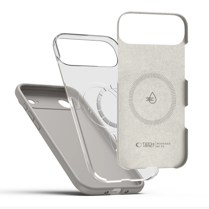 Tech-Protect - Tech-Protect iPhone 17 Air Mobilskal Magsafe Silikon - Stone Grå