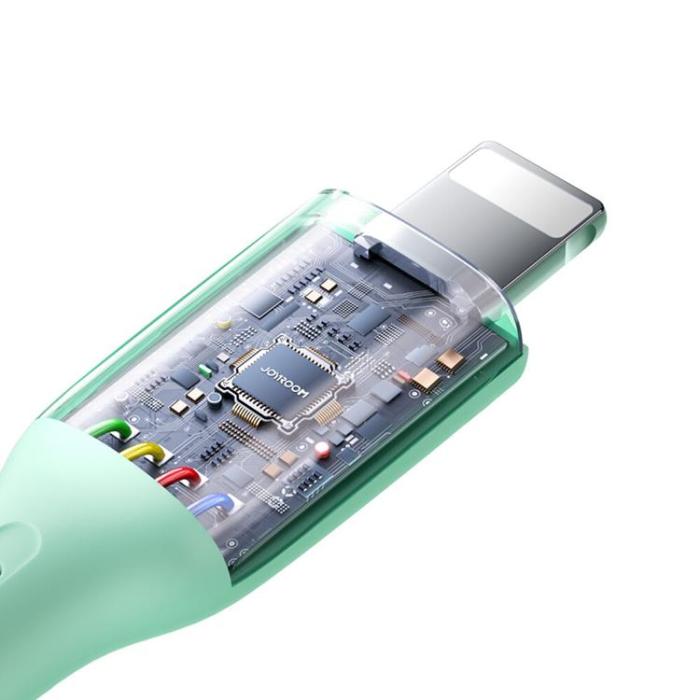 Joyroom - Joyroom USB-A till Lightning kabel Multi-Color 3A 1m - Vit