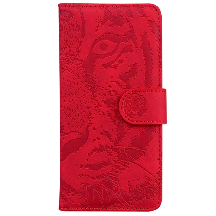OEM - Sony Xperia 1 VII Plånboksfodral Tiger Print - Röd