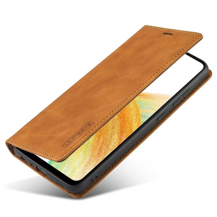 LC.imeeke - LC.IMEEKE Magnetic Plånboksfodral Galaxy A33 5G - Brun