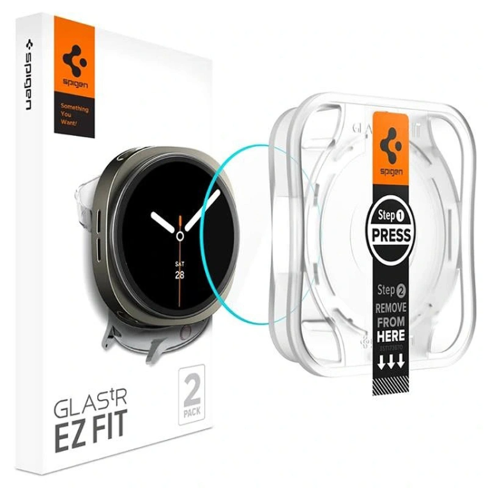 Spigen - [2-Pack] Spigen Galaxy Watch 8 (44mm) Härdat Glas Skärmskydd