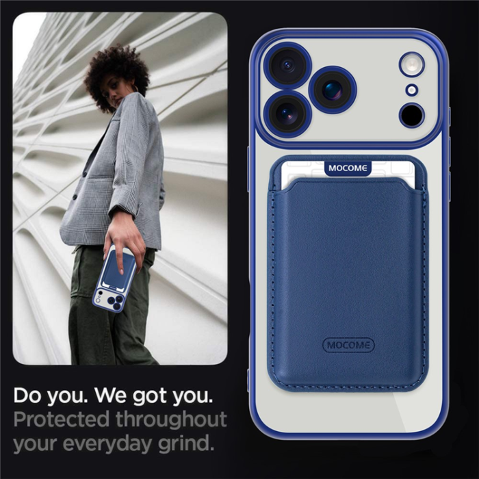 A-One Brand - iPhone 17 Pro Max Mobilskal MagSafe Korthållare TPU + PC