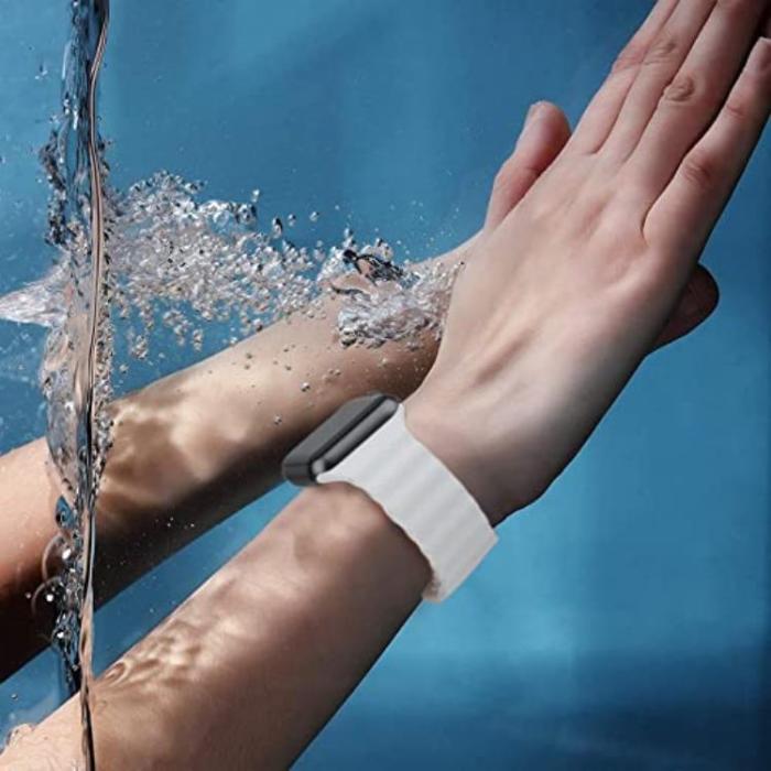 A-One Brand - Apple Watch 4/5/6/7/8/SE/Ultra (49/45/44/42mm) Silikon Ocean Band - Vit