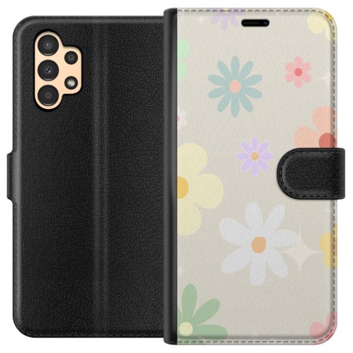 iSecrets - Plånboksfodral till Samsung Galaxy A13 med fejdande blommor