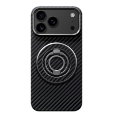 A-One Brand - iPhone 17 Pro Mobilskal MagSafe Kevlar Metal Ring - 1500D Coarse