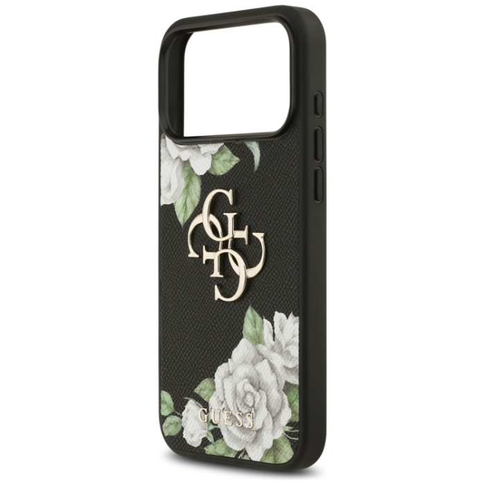 Guess - Guess iPhone 17 Pro Mobilskal Grained Roses - Svart