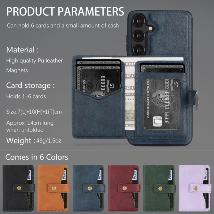 A-One Brand - Galaxy S25 Plus Mobilskal MagSafe Detachable Korthållare Kickstand