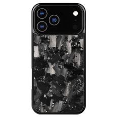 A-One Brand - iPhone 17 Pro Max Mobilskal MagSafe Aramid Fiber Large Texture - Silver