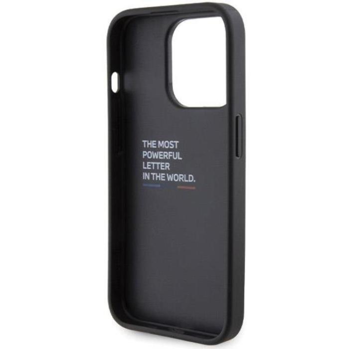 BMW - BMW iPhone 15 Pro Mobilskal Grip Hot Stamp - Svart