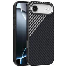 ABEEL - ABEEL iPhone 17 Air Mobilskal MagSafe Carbon Fiber - Svart / Silver