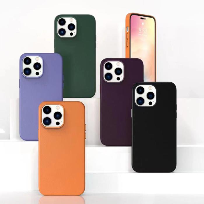 Boom of Sweden - Boom iPhone 13 Pro Skal Magsafe Äkta Läder - Lila