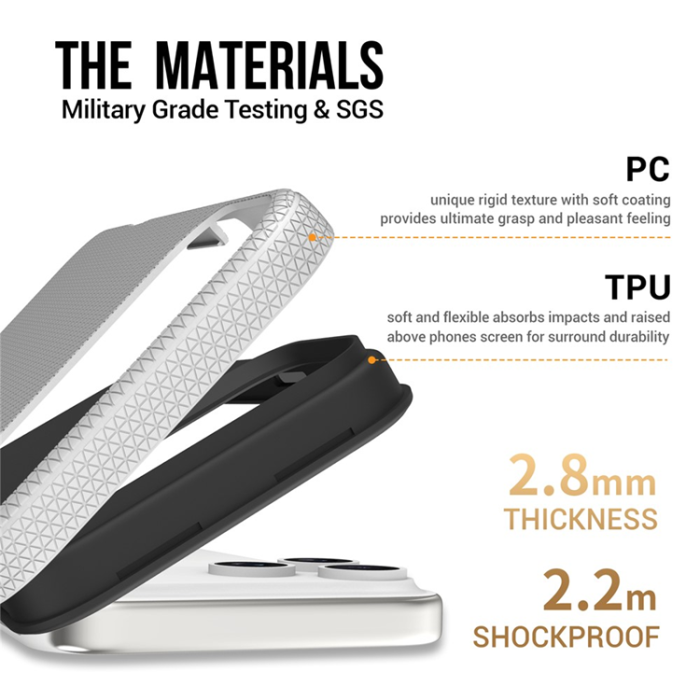 A-One Brand - iPhone 17 Pro Mobilskal MagSafe Protective TPU+PC - Silver