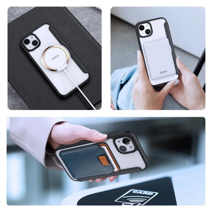 Dux Ducis - Dux Ducis iPhone 15 Plånboksfodral Magsfae Skin X Pro - Svart