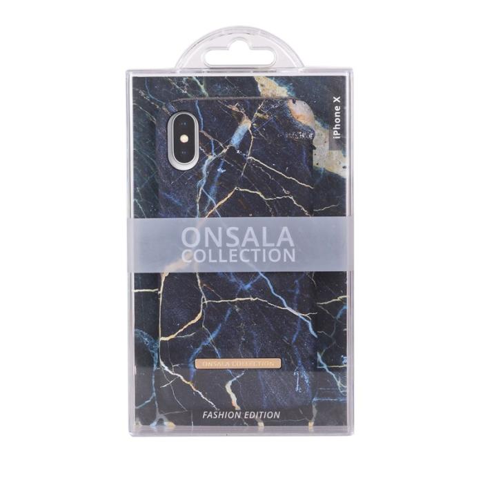 Onsala Collection - Onsala Collection mobilskal till iPhone XS / X - Black Galaxy Marble