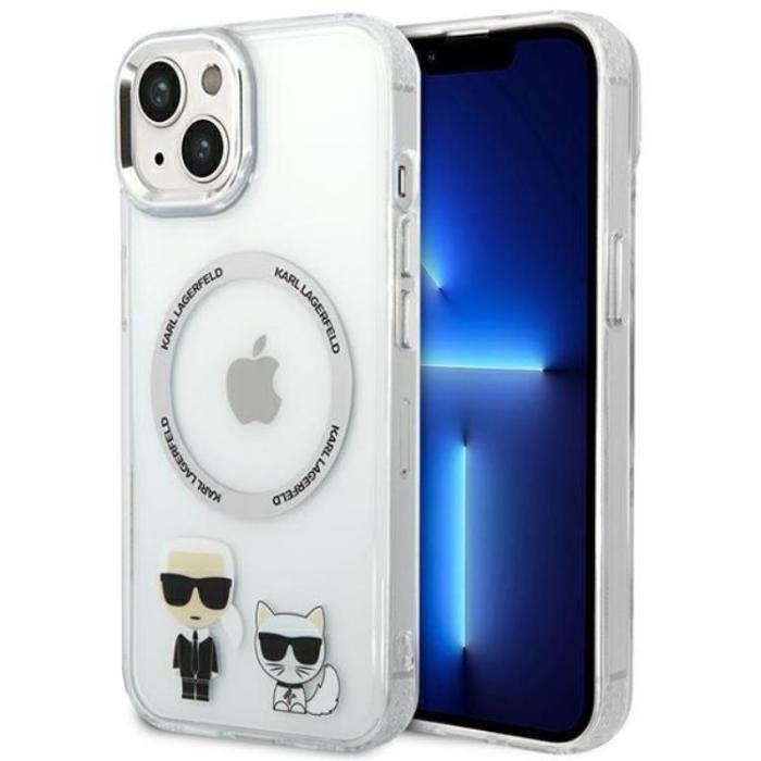 KARL LAGERFELD - Karl Lagerfeld iPhone 14 Plus Skal Magsafe Karl & Choupette Aluminum