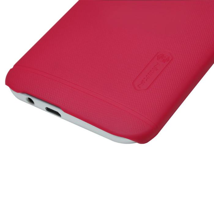 UTGATT4 - Nillkin Frosted Shield Skal till HTC One M8 (Röd) + Skärmskydd