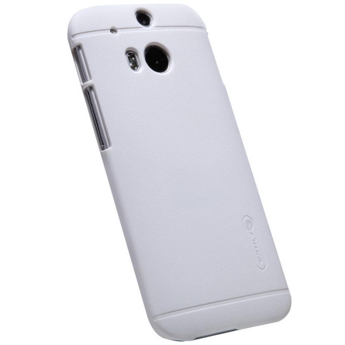 UTGATT4 - Nillkin Frosted Shield Skal till HTC One M8 (Vit) + Skärmskydd