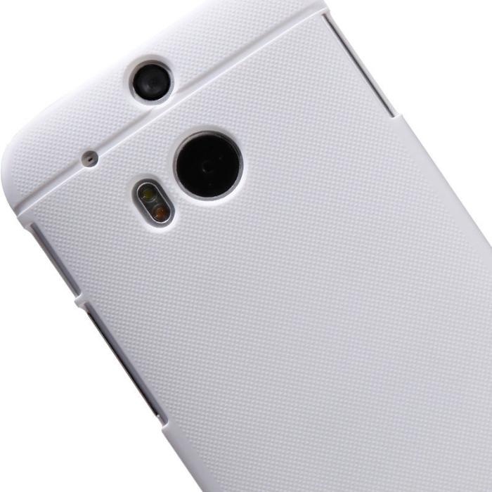 UTGATT4 - Nillkin Frosted Shield Skal till HTC One M8 (Vit) + Skärmskydd