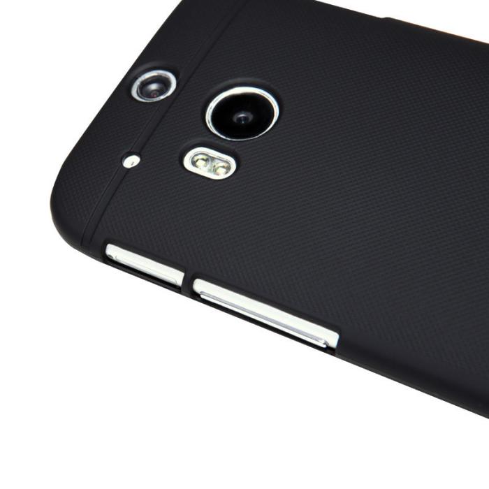 UTGATT5 - Nillkin Frosted Shield Skal till HTC One M8 (Svart) + Skärmskydd