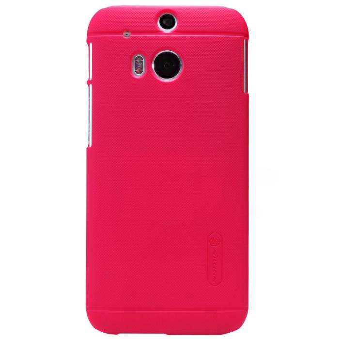 UTGATT4 - Nillkin Frosted Shield Skal till HTC One M8 (Röd) + Skärmskydd
