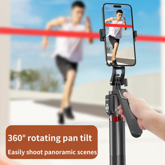 OEM - Dubbel Fjärrkontroll Selfiestick Bluetooth Anti-skakning Gimbal P325