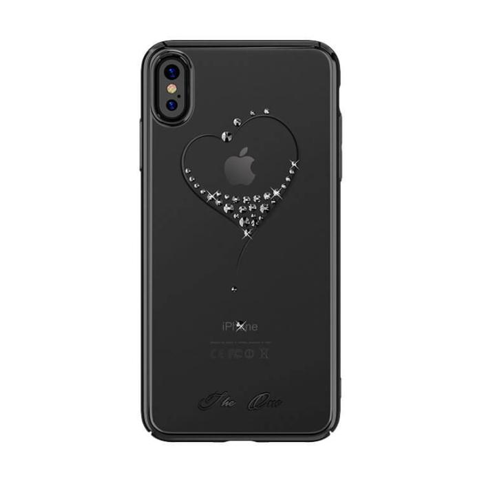 UTGATT5 - Kingxbar Wish Series skal dekorerad Crystal iPhone XS Max Svart