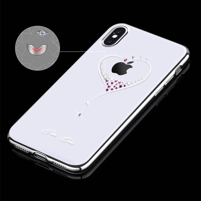UTGATT5 - Kingxbar Wish Series skal dekorerad Crystal iPhone XS Max Svart
