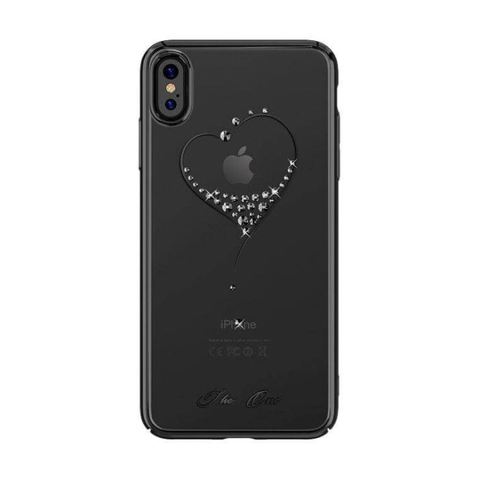 UTGATT5 - Kingxbar Wish Series skal dekorerad iPhone XS/X Svart