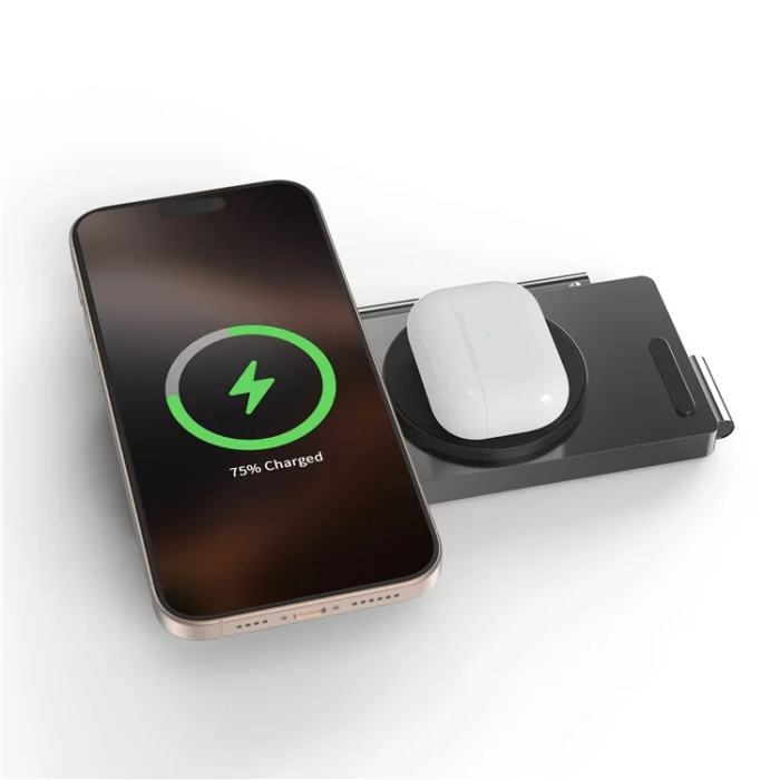 OEM - Qi2 3in1 Hopfällbar MagSafe Trådlös Laddare 30W M39 - Svart