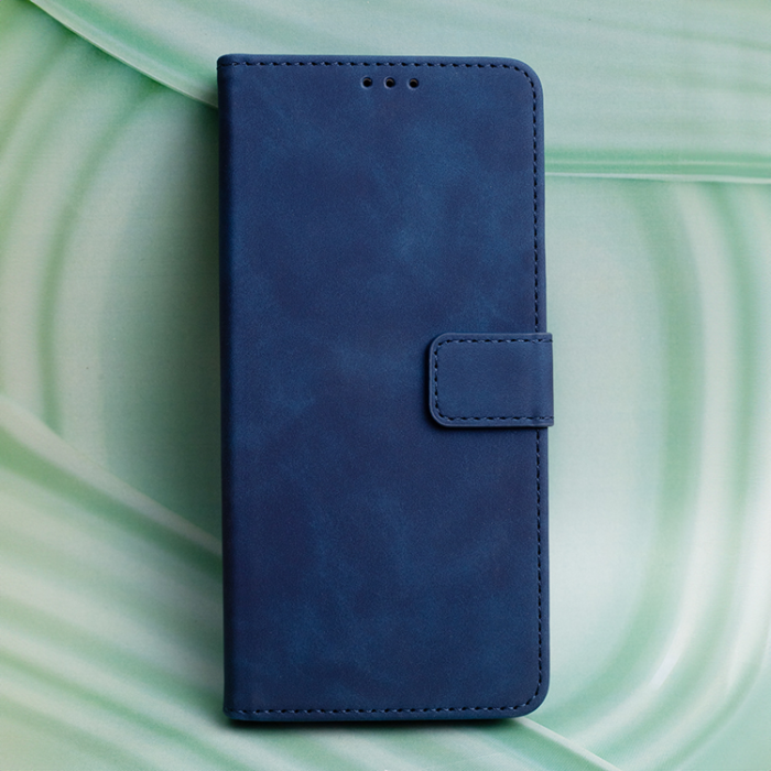 OEM - Xiaomi Redmi Note 14 4G Plånboksfodral Smart Velvet - Marinblå