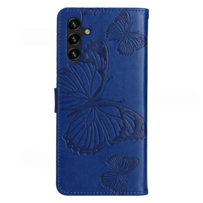 A-One Brand - Galaxy A13 4G/A04s 4G Plånboksfodral Imprinted Butterfly - Mörkblå