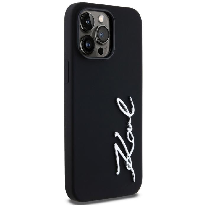 KARL LAGERFELD - Karl Lagerfeld Mobilskal till iPhone 14 Pro Max MagSafe Metal Script Logo
