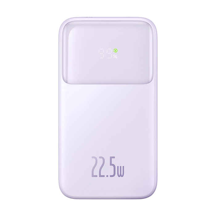 BASEUS - Baseus Powerbank 10000mAh 22.5W Med Kabel Comet - Lila