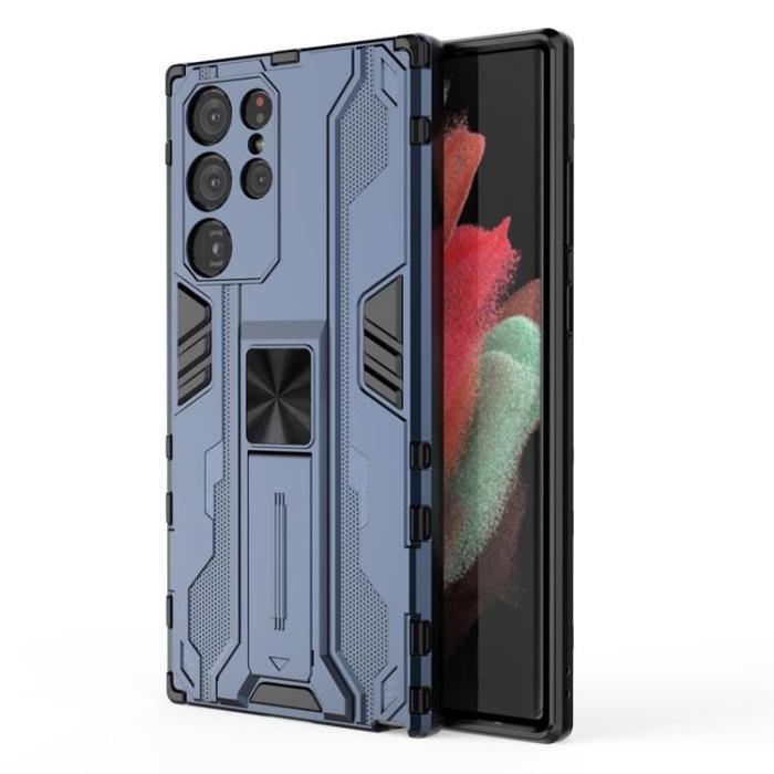 OEM - Shockproof Kickstand Skal Galaxy S22 - Blå