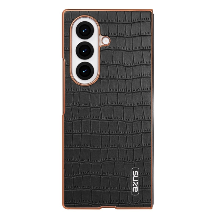 AZNS - AZNS Galaxy Z Fold 7 Mobilskal Crocodile Texture - Svart