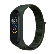 Beline - Beline Mi Band 7/6/5/4/3 Armband Nylon Loop - Gr&ouml;n