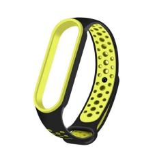 Beline - Beline Mi Band 7/6/5 Armband Design - Svart/Gr&ouml;n