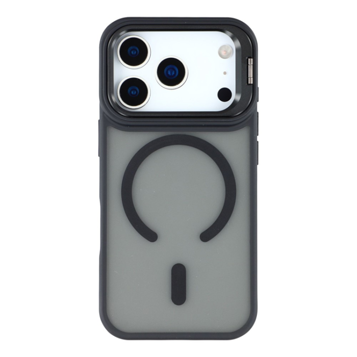 A-One Brand - iPhone 17 Pro Mobilskal MagSafe Lins Kickstand - Titansvart