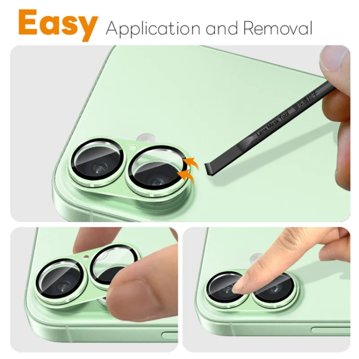 NORTHJO - NORTHJO iPhone 17 Kameralinsskydd Härdat Glas - Grön