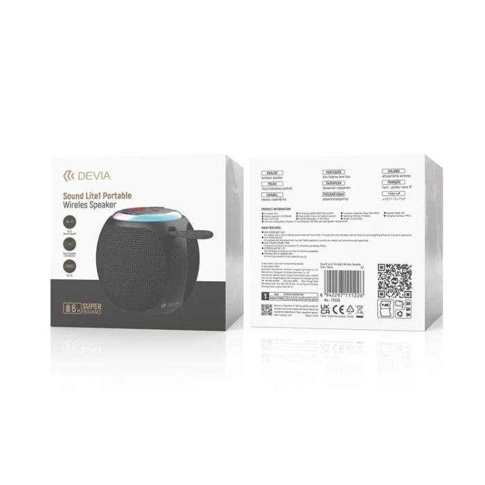 Devia - Devia Trådlös Högtalare Bluetooth Lite1 - Svart